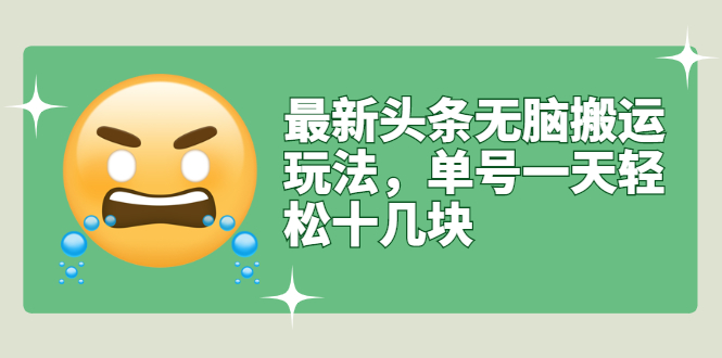 【副业项目3134期】最新头条无脑搬运教程，多号操作日赚几百块【实操课程+搬运软件】-春生副业网 