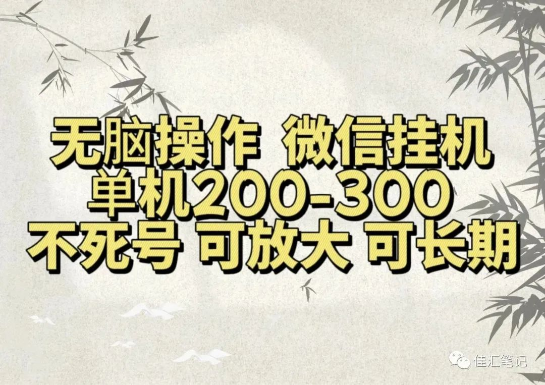 无脑操作微信视频号挂机单机200-300一天，不死号，可放大，工作室实测-春生副业网 