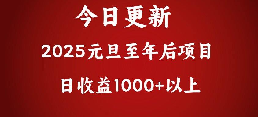 翻身项目，日收益1000+以上-春生副业网 