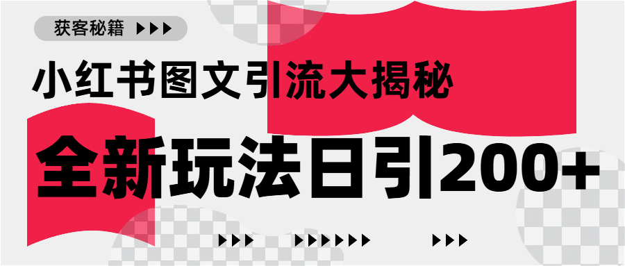 小红书图文引流，只需一张图片即可撬动百万流量，日引200+创业粉-春生副业网 
