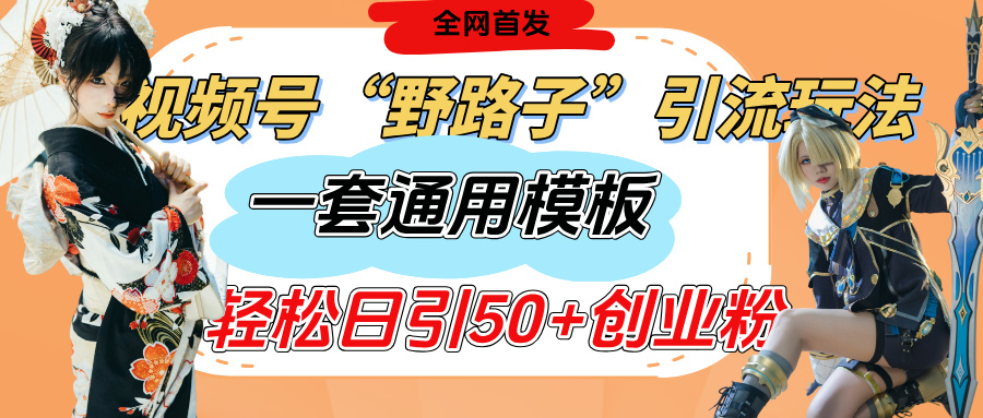 视频号“野路子”玩法，评论区疯狂截流，一套模板单日单号引流50+创业粉-春生副业网 