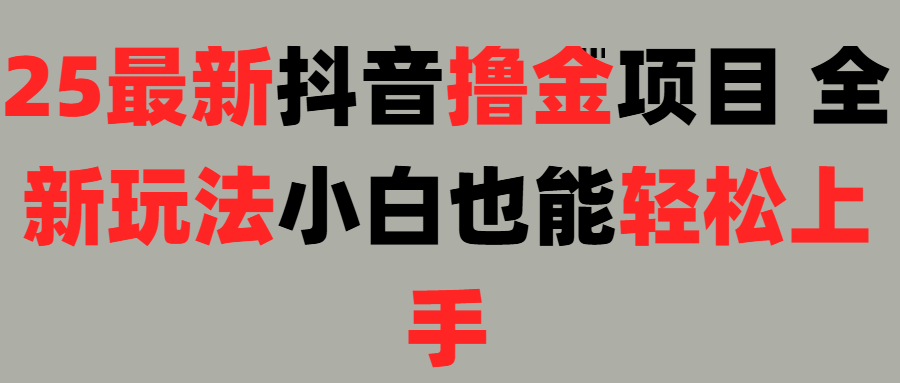 25最新抖音直播撸金项目，小白也能轻松上手！-春生副业网 