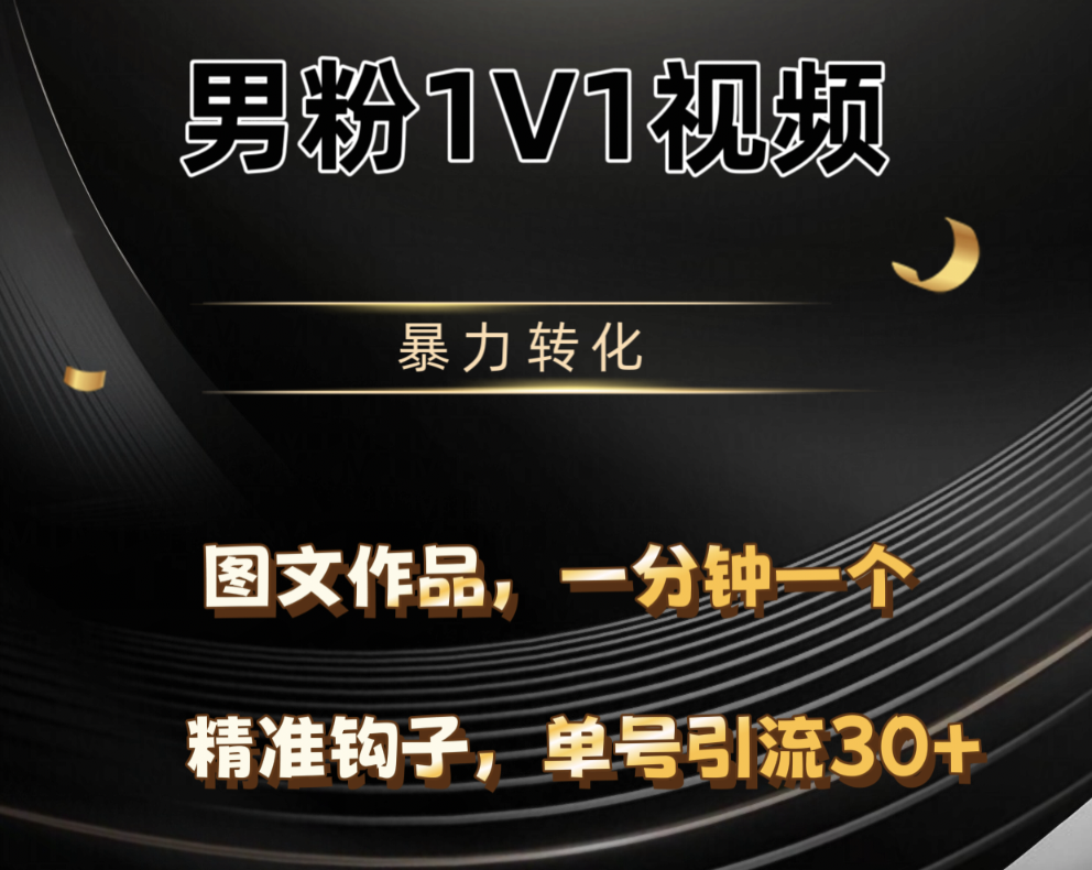男粉1V1视频，硬改摄像头，高客单暴力转化，单日600+-春生副业网 