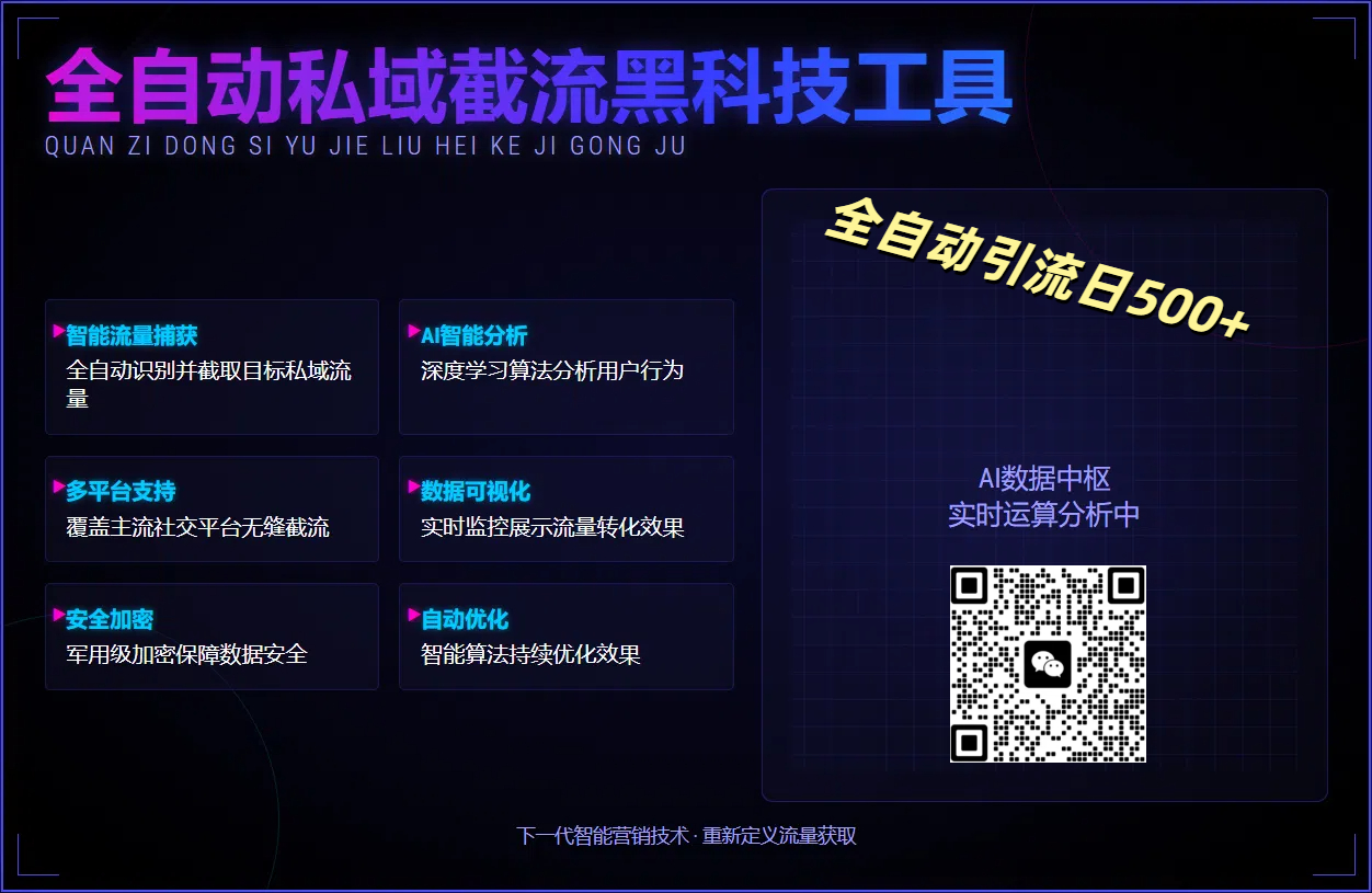 全自动私域截流黑科技工具——全自动引流日500+-春生副业网 