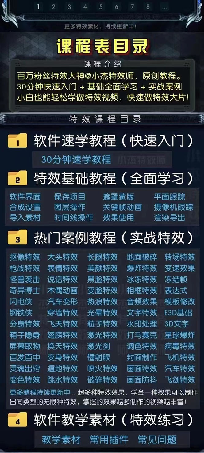 【副业项目3428期】1000w粉丝大佬的特效课·从零快速学特效视频,快速入门(软件+教程+素材)插图2 【副业项目3428期】1000w粉丝大佬的特效课·从零快速学特效视频,快速入门(软件+教程+素材)插图2