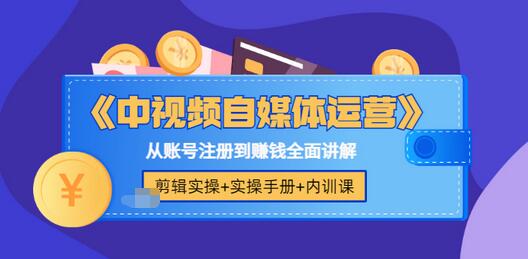 【副业项目3715期】中视频自媒体运营实操+实操手册+内训课，从账号注册到赚钱全面讲解-春生副业网 