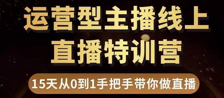 【副业项目3745期】慧哥直播电商运营型主播特训营，0基础15天手把手带你怎么做直播带货-春生副业网 