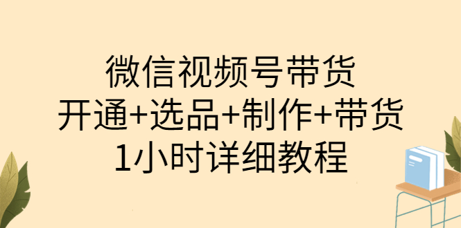 【副业项目3940期】陈奶爸·微信视频号带货：开通+选品+制作+带货（1小时详细教程）-春生副业网 