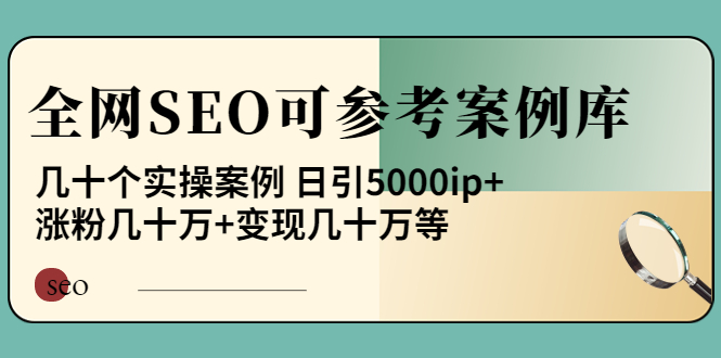 【副业项目4188期】《全网SEO可参考案例库》几十个实操案例 日引5000ip+涨粉百W+变现几十W等-春生副业网 