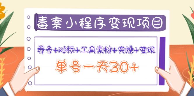 【副业项目4214期】图文案小程序变现项目：养号+对标+工具素材+实操+变现，单号一天30+-春生副业网 