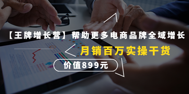 【副业项目4547期】【王牌增长营】帮助更多电商品牌全域增长，月销百万实操干货，价值899元-春生副业网 