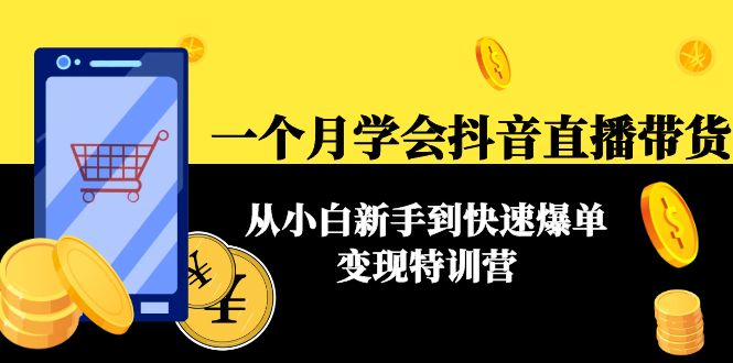 【副业项目4577期】一个月学会抖音直播带货：从小白新手到快速爆单变现特训营(63节课)-春生副业网 