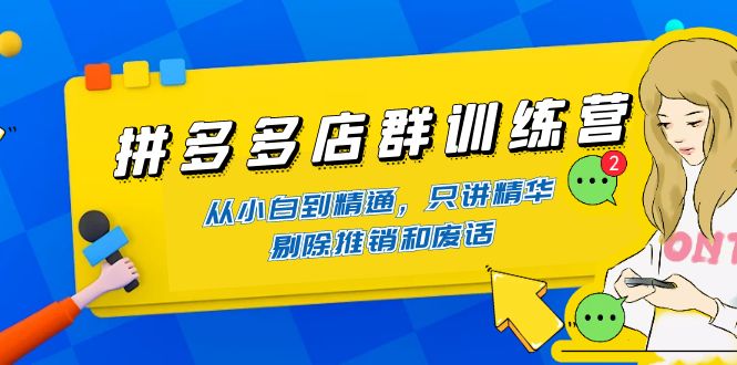 【副业项目4593期】98K电商学院·拼多多店群培训课，0基础也能学，从入门到精通-价值2499元-春生副业网 