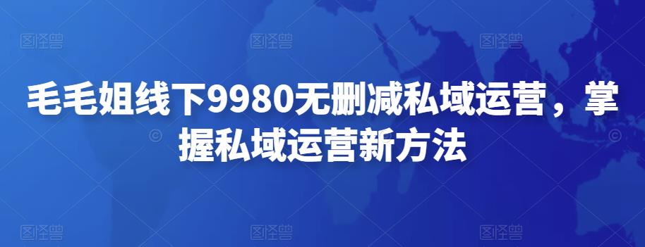 【副业项目4650期】毛毛姐线下9980无删减私域运营，掌握私域运营新方法-春生副业网 
