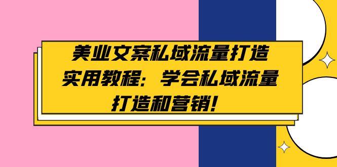 【副业项目5175期】美业文案私域流量打造实用教程：学会私域流量打造和营销-春生副业网 