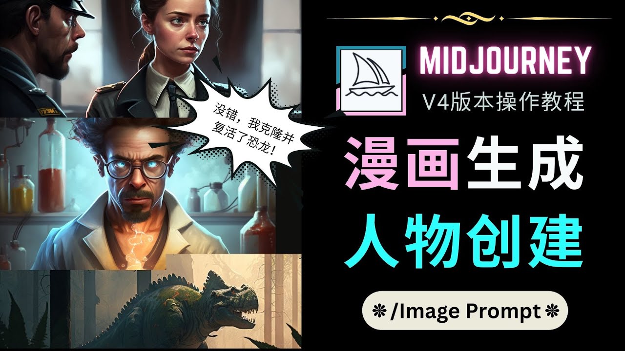 【副业项目5096期】Midjourney V4版本操作教程：2个简单参数，完成漫画生成，人物创建-春生副业网 