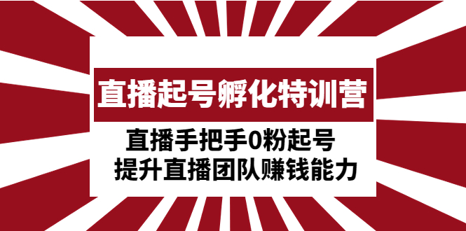 【副业项目5072期】直播起号孵化特训营：直播手把手0粉起号 提升直播团队赚钱能力-春生副业网 