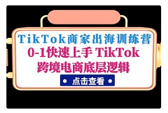 【副业项目5013期】TikTok商家出海训练营：0-1快速上手 TikTok跨境电商底层逻辑-春生副业网 