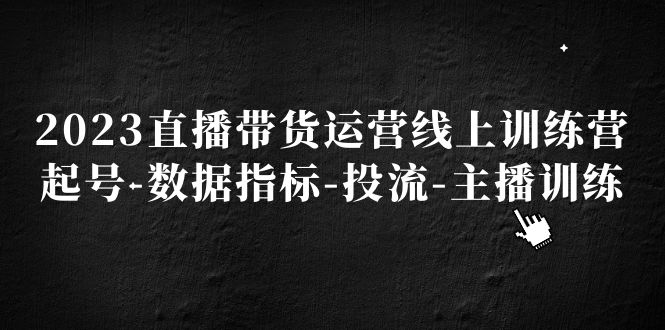 【副业项目5282期】2023直播带货运营线上训练营，起号-数据指标-投流-主播训练-春生副业网 