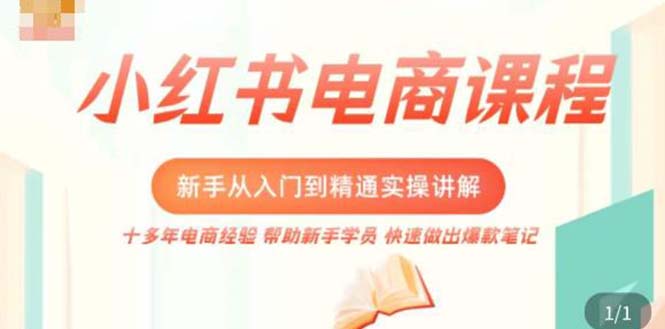 【副业项目5223期】小红书电商新手入门到精通实操课，从入门到精通做爆款笔记，开店运营-春生副业网 