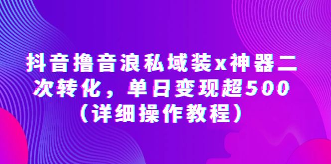 【副业项目6229期】抖音撸音浪私域装x神器二次转化，单日变现超500（详细操作教程）-春生副业网 