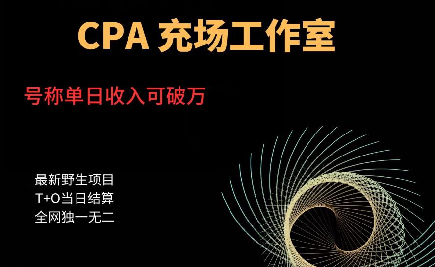 【副业项目6075期】cpa充场工作室，号称单日收入10000+（揭秘）-春生副业网 