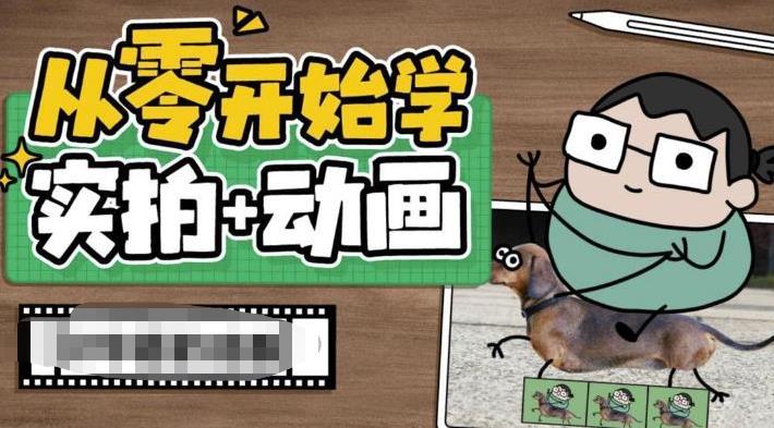 【副业项目6738期】从零开始学实拍加动画，实拍加动画创意教程（49节视频课）-春生副业网 