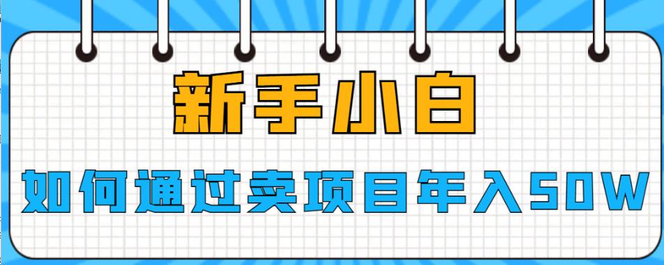 【副业项目6774期】新手小白如何通过卖项目年入50W【揭秘】-春生副业网 