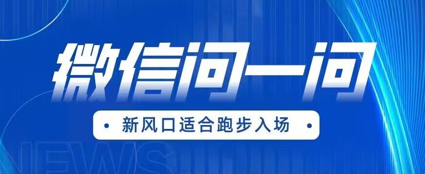 【副业项目6729期】全网首发微信问一问新风口变现项目（价值1999元）【揭秘】-春生副业网 