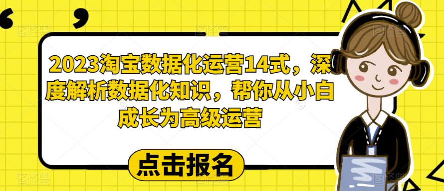 【副业项目6599期】2023淘宝数据化-运营 14式，深度解析数据化知识，帮你从小白成长为高级运营-春生副业网 