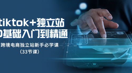【副业项目8304期】tk+独立站从0基础入门到精通,跨境电商独立站新手必学课-春生副业网