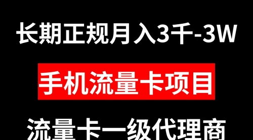 【副业项目8477期】手机流量卡代理月入3000-3W长期正规项目-春生副业网 
