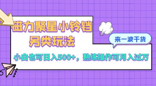 【副业项目8484期】磁力聚星小铃铛另类玩法，小白也可日入500+-春生副业网 