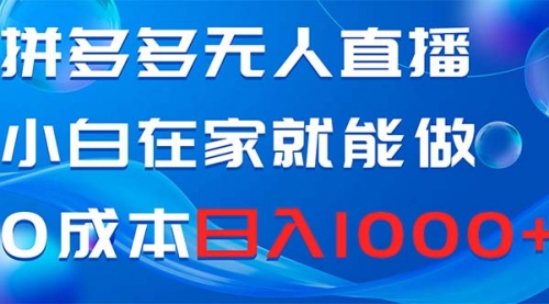 【副业项目8603期】拼多多无人直播，小白在家就能做，0成本日入1000+-春生副业网 