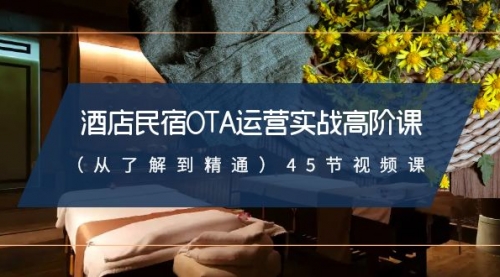 【副业8973期】酒店民宿-OTA运营实战高阶课（从了解到精通）45节视频课-春生副业网 