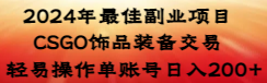 【副业8982期】2024年最佳副业项目 CSGO饰品装备交易 轻易操作单账号日入200+-春生副业网 