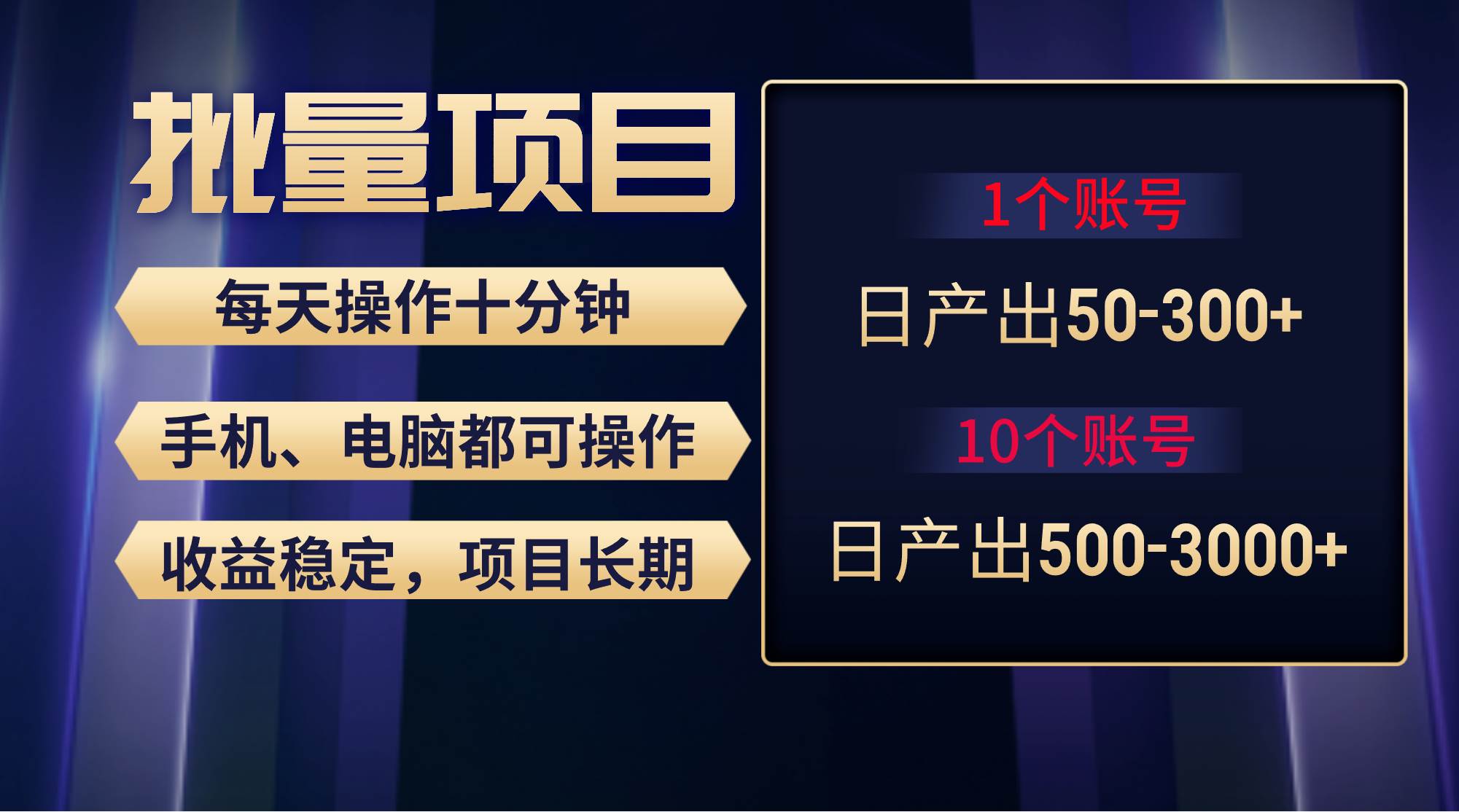 红利项目稳定月入过万，无脑操作好上手，轻松日入300+-春生副业网 