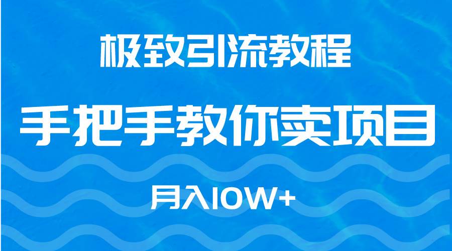 极致引流教程，手把手教你卖项目，月入10W+-春生副业网 
