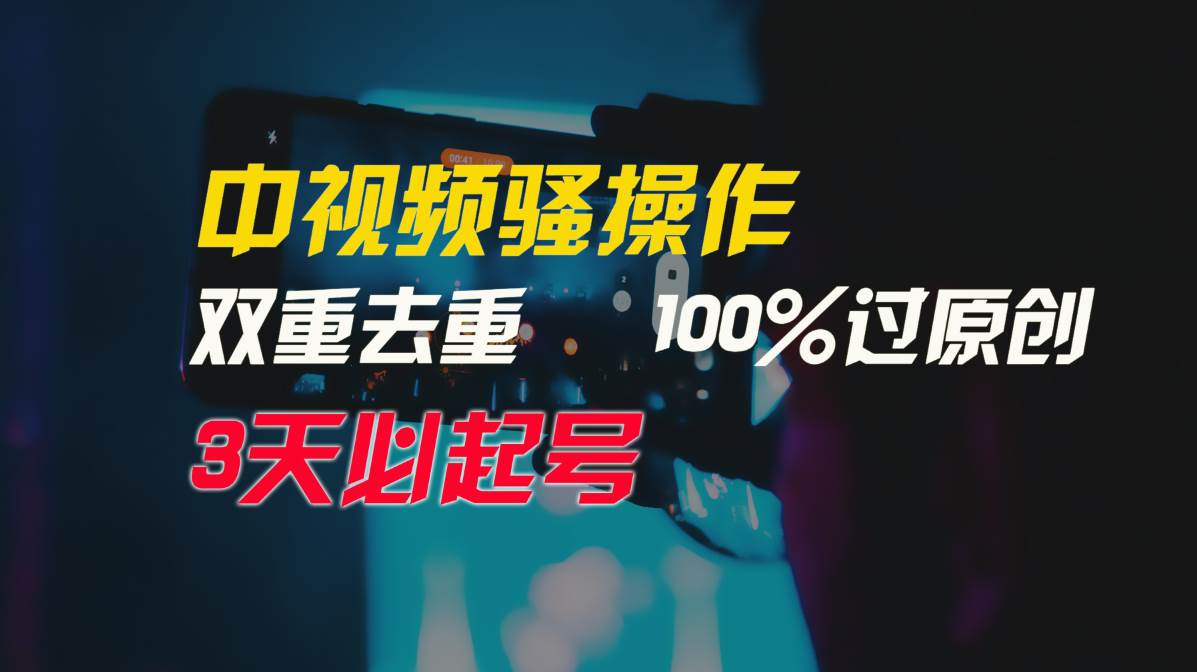 中视频骚操作，双重去重100%过原创，3天比必起号，简单无脑，月入3W+-春生副业网 