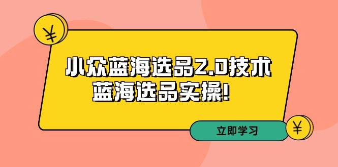 拼多多培训第33期：小众蓝海选品2.0技术-蓝海选品实操！-春生副业网 