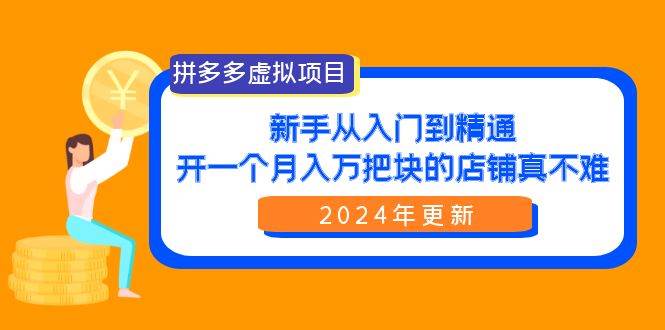 拼多多虚拟项目:入门到精通,开一个月入万把块的店铺 真不难(24年更新)-春生副业网