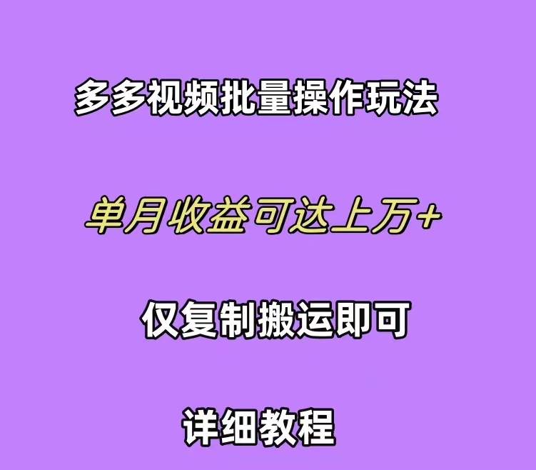 拼多多视频带货快速过爆款选品教程 每天轻轻松松赚取三位数佣金 小白必…-春生副业网 