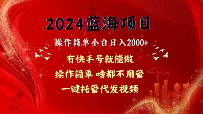 2024蓝海项目，网盘拉新，操作简单小白日入2000+，一键托管代发视频，…-春生副业网 