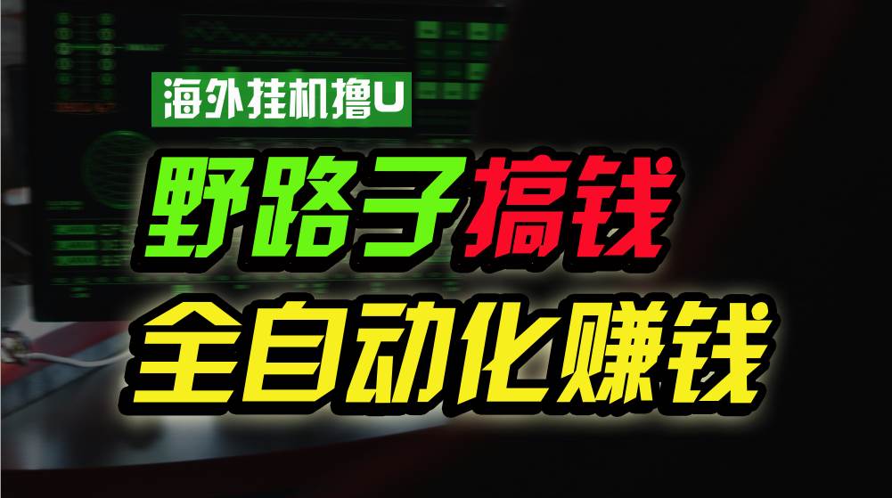 海外挂机撸U新平台，日赚8-15美元，全程无人值守，可批量放大，工作室内…-春生副业网 