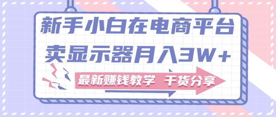 新手小白如何做到在电商平台卖显示器月入3W+，最新赚钱教学干货分享-春生副业网 