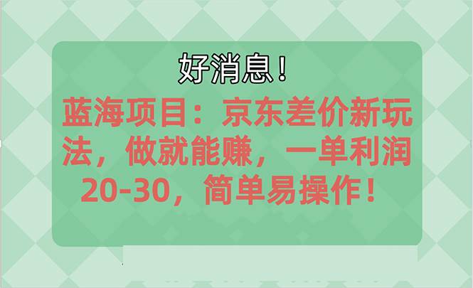 越早知道越能赚到钱的蓝海项目：京东大平台操作，一单利润20-30，简单…-春生副业网 