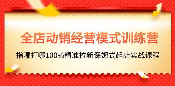 全店动销-经营模式训练营，指哪打哪100%精准拉新保姆式起店实战课程-春生副业网 