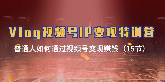 Vlog 视频号IP变现特训营，普通人如何通过视频号变现赚钱（15节）-春生副业网 