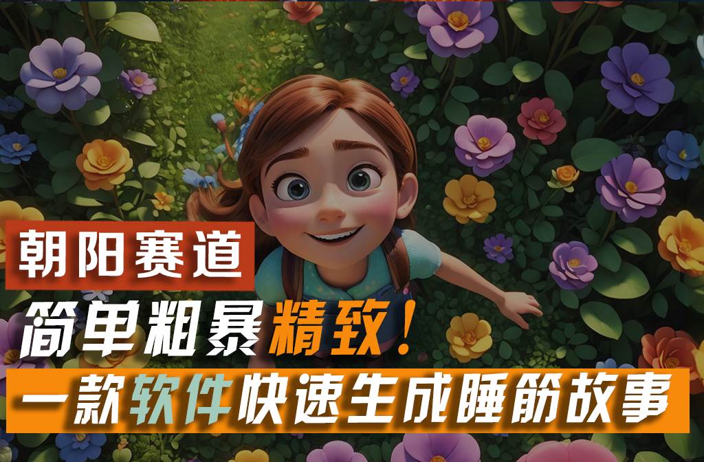 利用一款软件5分钟一条爆款睡前故事，简单粗暴精致！小白月入2w+-春生副业网 