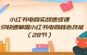 小红书电商实战速成课，让你快速掌握小红书电商核心技能（28节）-春生副业网 